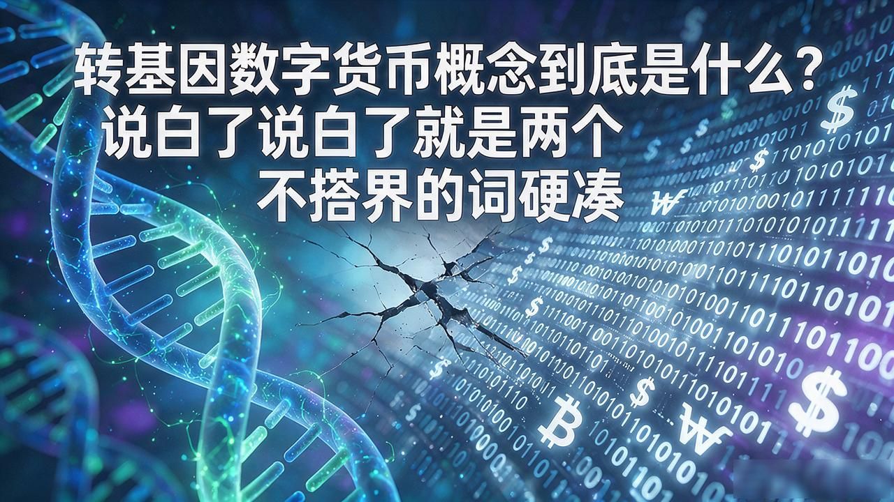 转基因数字货币概念到底是什么？说白了就是两个不搭界的词硬凑