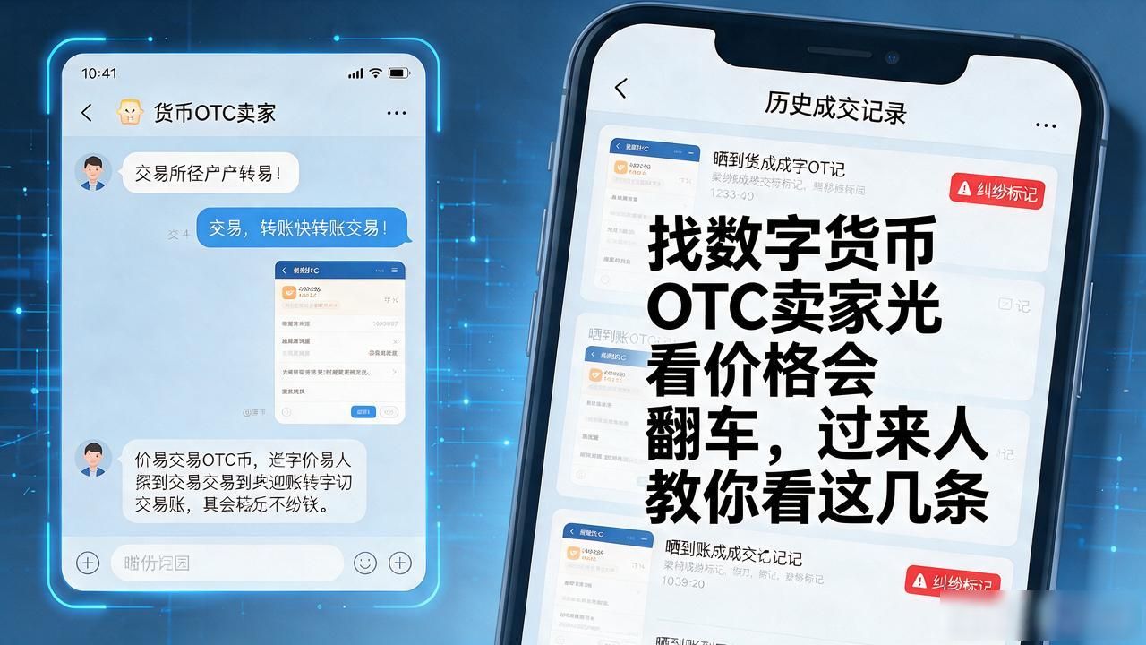 找数字货币OTC卖家光看价格会翻车，过来人教你看这几条