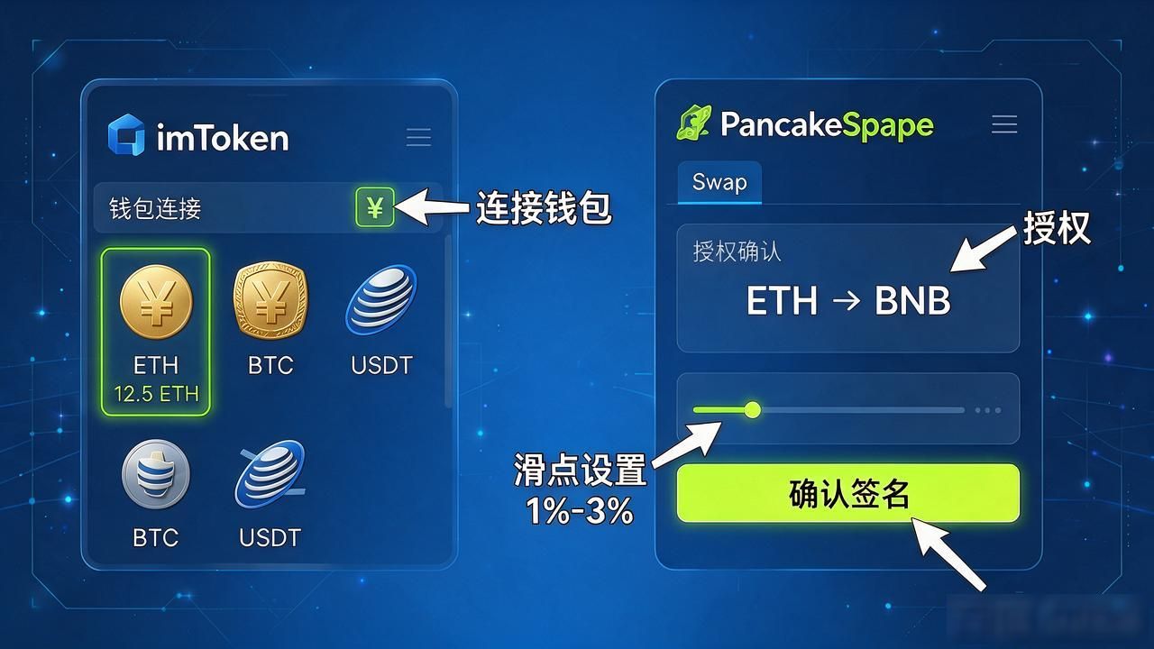 imtoken兑换bnb实操，两条路都能走，新手别慌