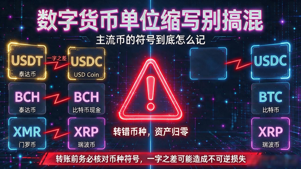 数字货币单位缩写别搞混，主流币的符号到底怎么记