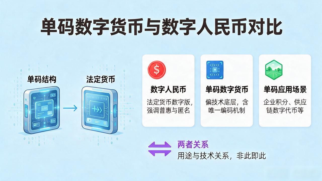 单码数字货币到底是个啥？跟咱平时用的数字人民币有啥不同