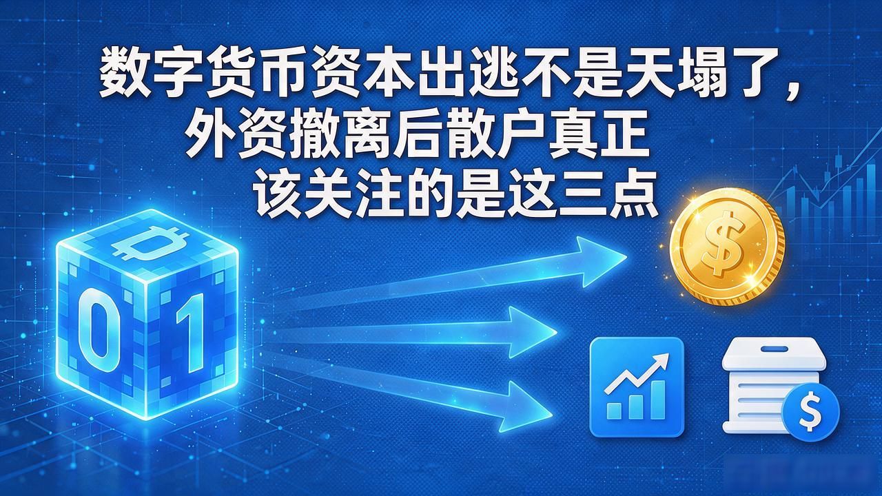 数字货币资本出逃不是天塌了，外资撤离后散户真正该关注的是这三点