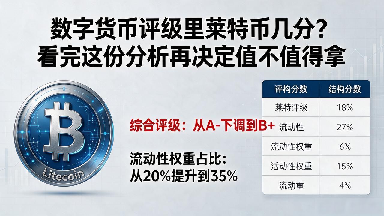 数字货币评级里莱特币几分？看完这份分析再决定值不值得拿