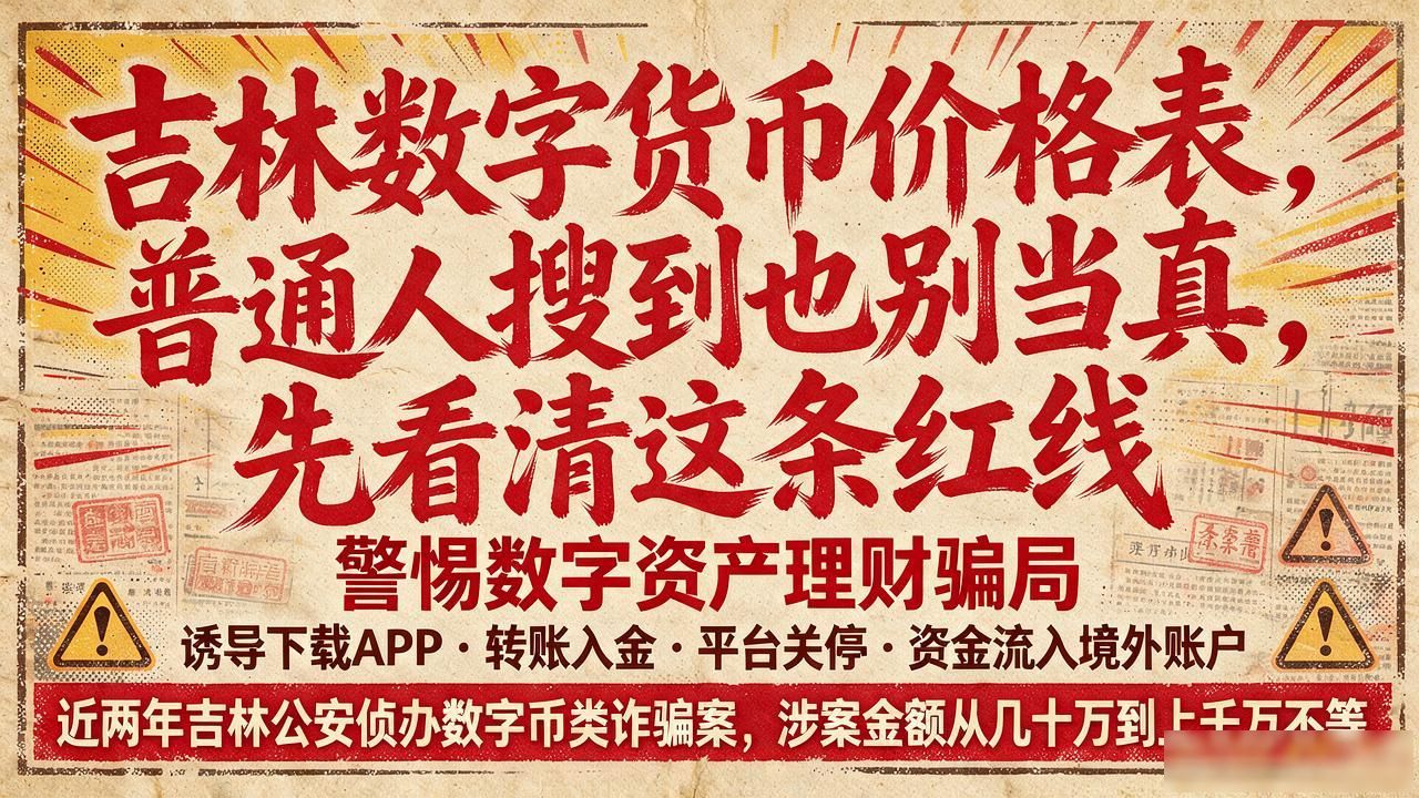 吉林数字货币价格表，普通人搜到也别当真，先看清这条红线